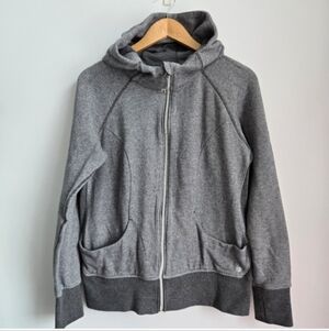 90 Degree By Reflex Gray Zip-Up Hoodie Size XL